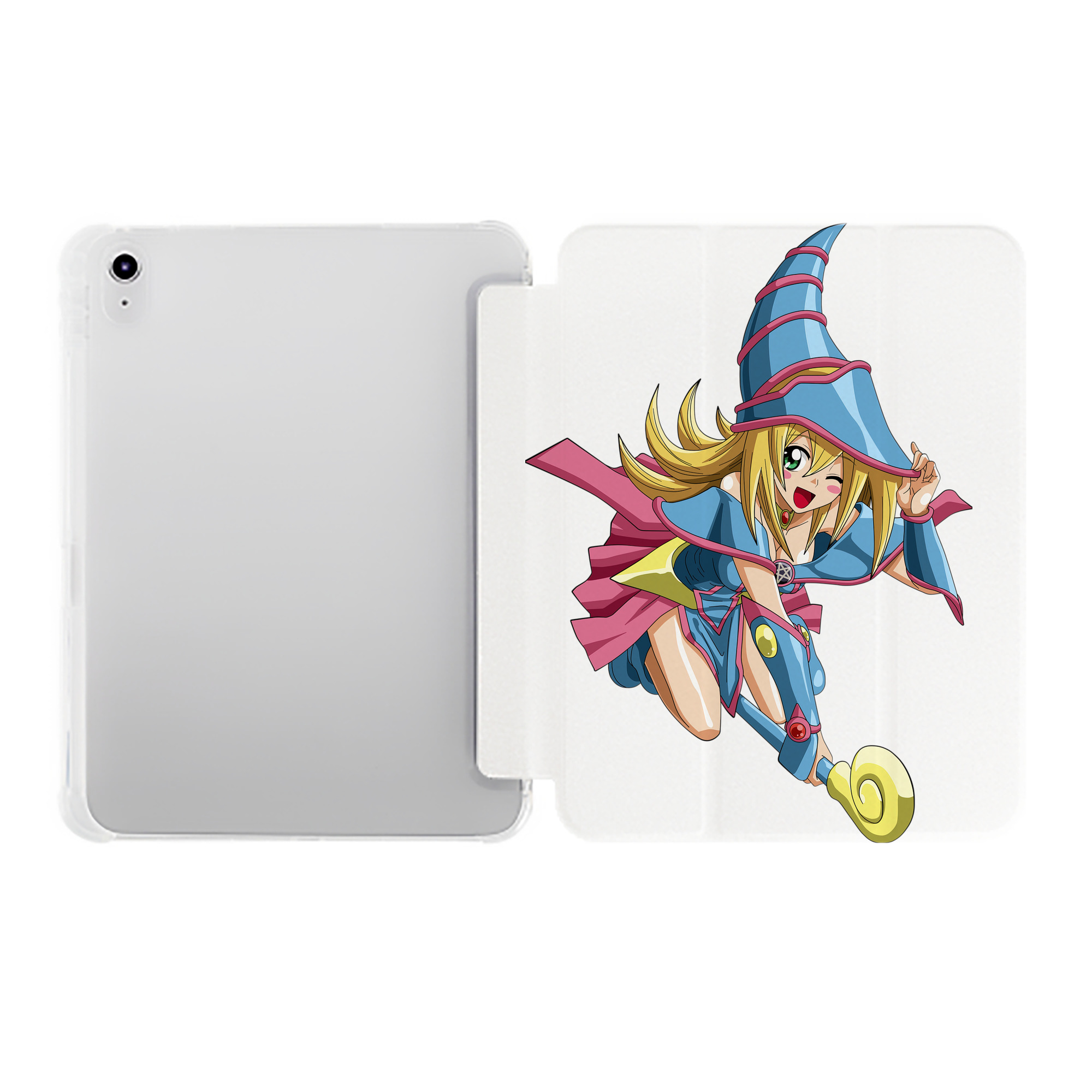 （画像用） 遊☆戯☆王 Yu-Gi-Oh! IPad ケース ペン収納付き 三つ折りスタンド PUレザー×シリコン 対応機種9.5/10.5/10.9インチ